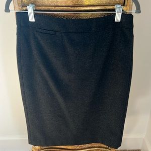 Lan Jaenicke charcoal cashmere pencil skirt size small